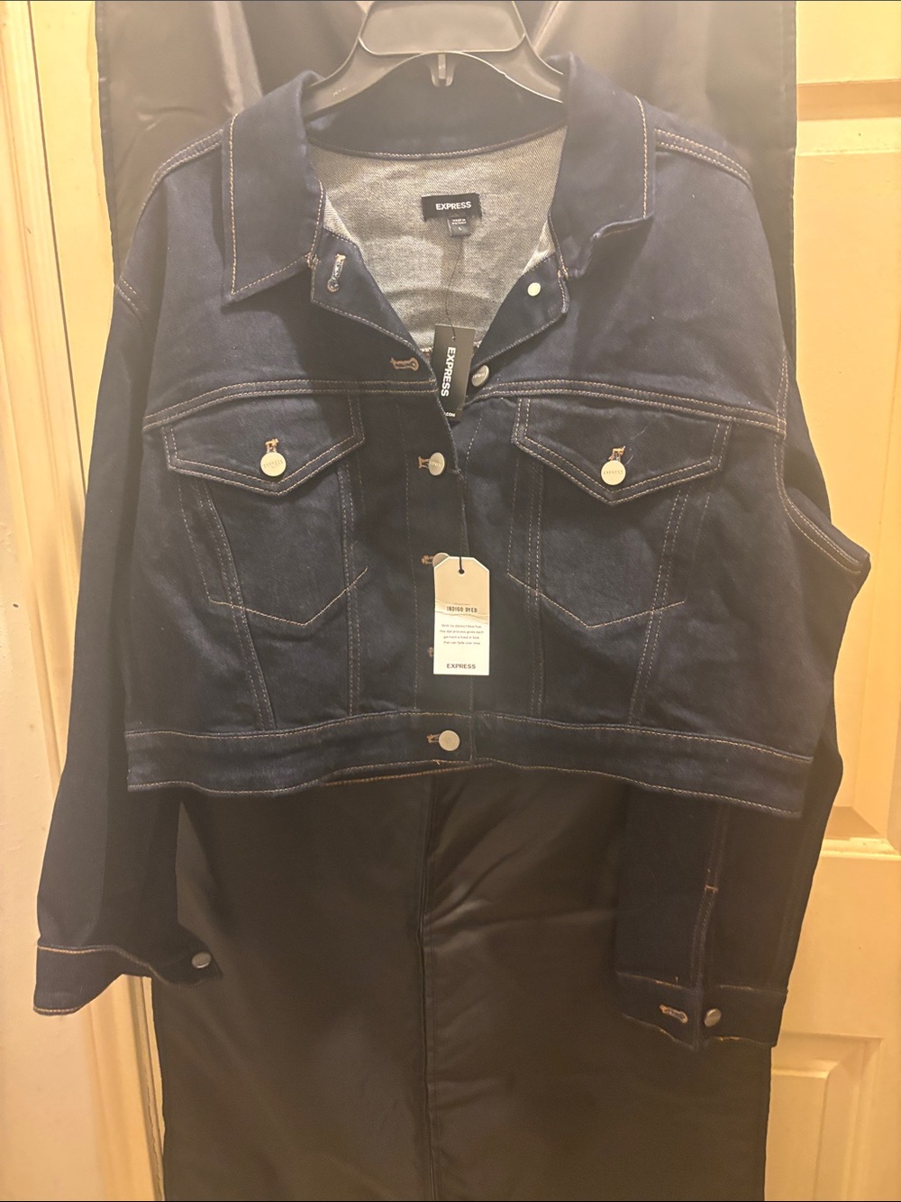 Express  Jean  Cropped Jacket